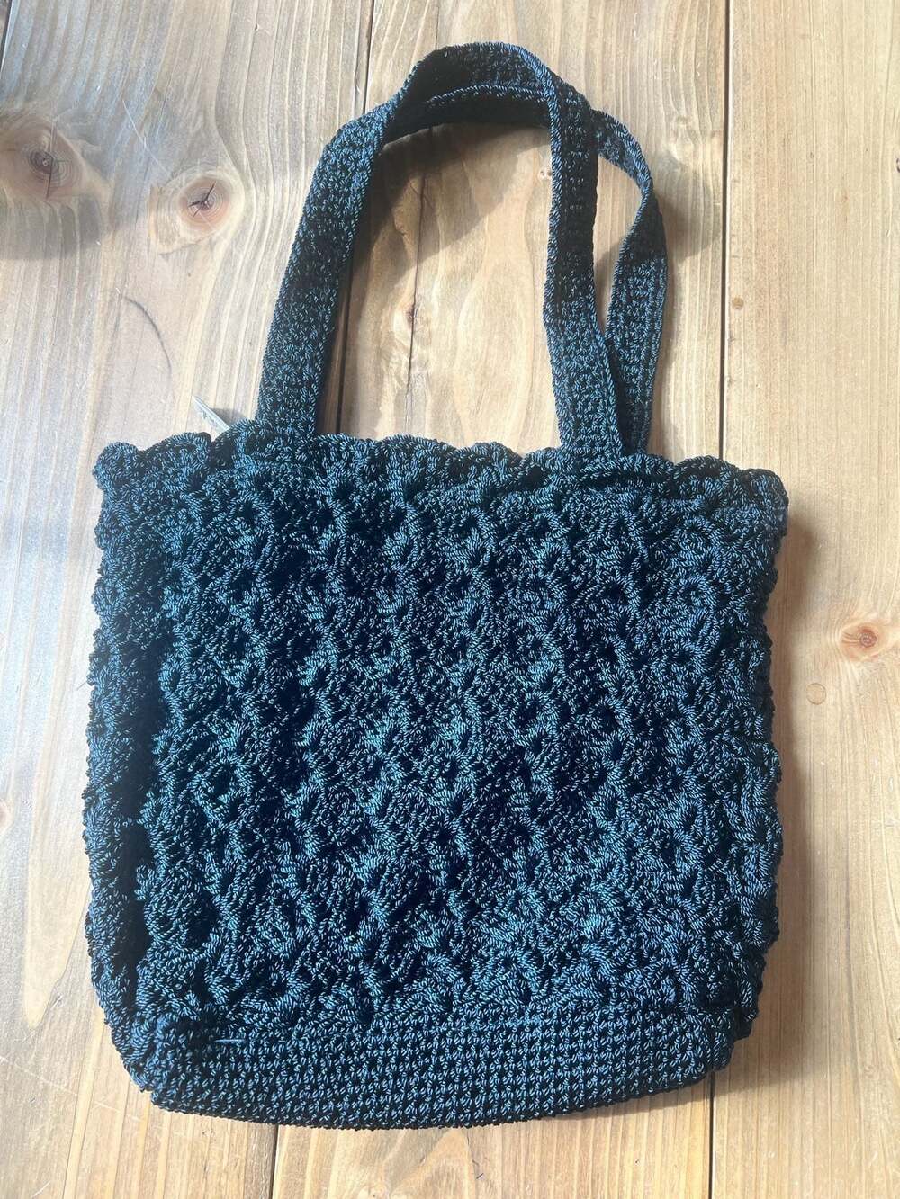 The Sak Crochet Black Tote Handbag